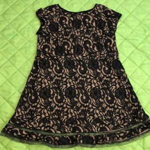 Black lace cocktail dress